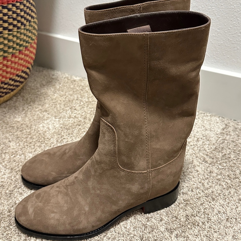 Santoni Brown Suede Boots